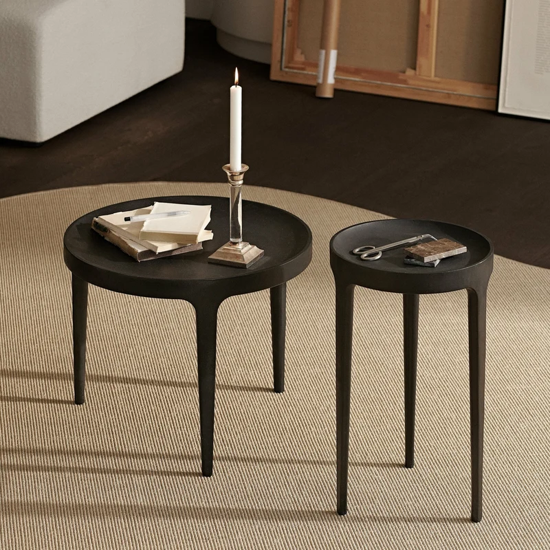 Table d'appoint ronde en aluminium 50cm Ghost - NORR11