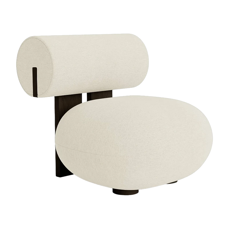Fauteuil en chêne fumé et rembourrage en tissu Barnum Col 24 Hippo Lounge - NORR11