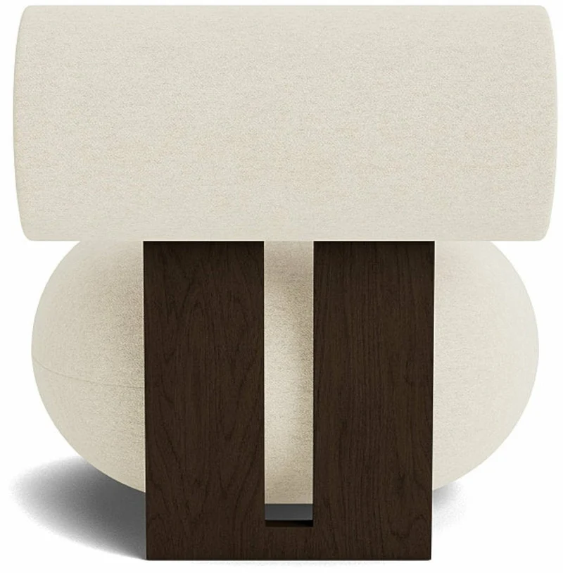 Fauteuil en chêne fumé et rembourrage en tissu Barnum Col 24 Hippo Lounge - NORR11