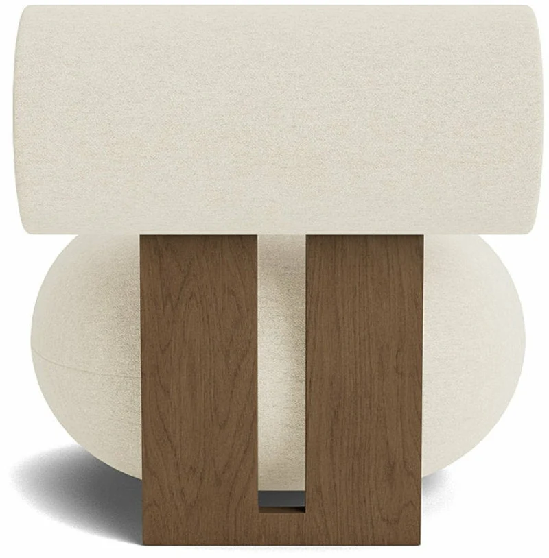 Fauteuil en chêne fumé clair et rembourrage en tissu Barnum Col 24 Hippo Lounge - NORR11