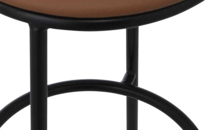 Tabouret de bar en cuir marron et acier noir 75 cm Circa Ultra Leather Brandy Ultra 41574 - Normann Copenhagen