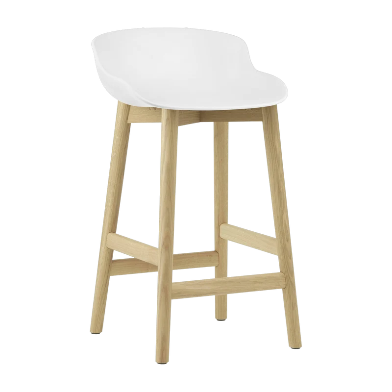 Tabouret de bar en chêne laqué et pp blanc 65 cm Hyg - Normann Copenhagen