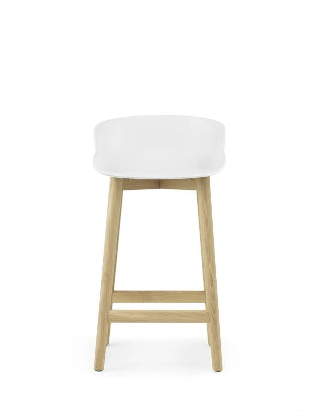 Tabouret de bar en chêne laqué et pp blanc 65 cm Hyg - Normann Copenhagen