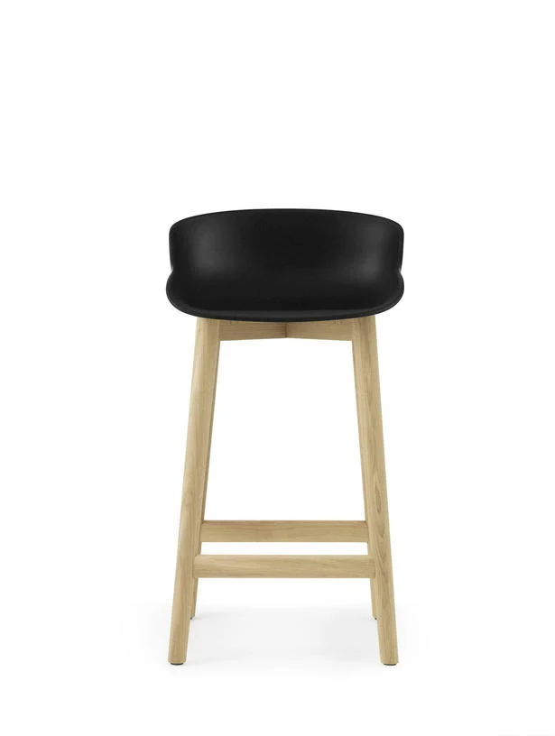 Tabouret de bar en chêne laqué et pp noir 65 cm Hyg - Normann Copenhagen