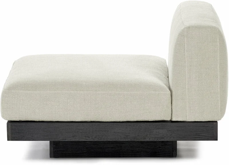 Canapé une place en bois noir et coussins beiges 96 x 115 x 72 cm Rudolph - Serax