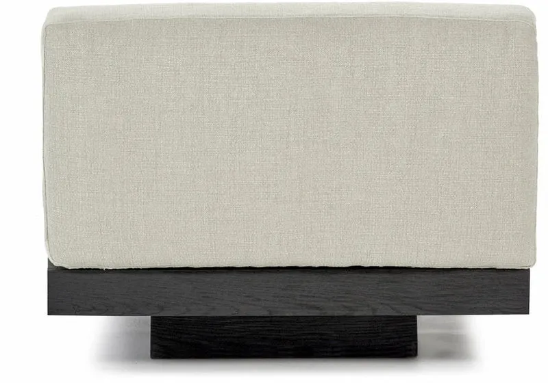 Canapé une place en bois noir et coussins beiges 96 x 115 x 72 cm Rudolph - Serax