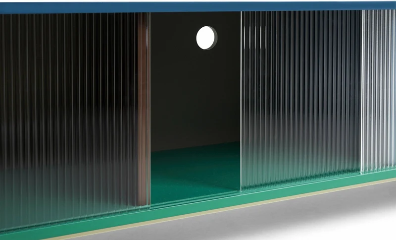 Meuble tv en bois Multi à portes vitrées 180 cm Colour Cabinet - Hay