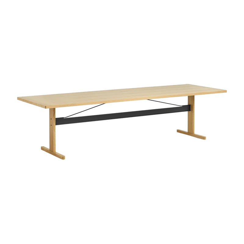 Table à manger rectangulaire en chêne naturel et noir 300 cm Passerelle - Hay