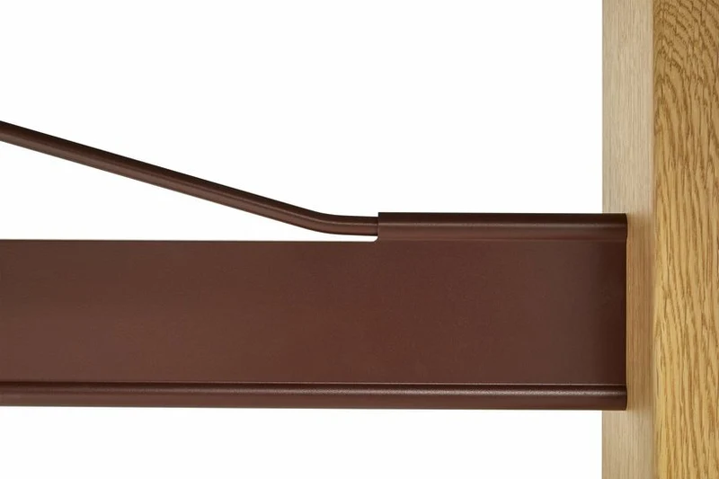 Table à manger rectangulaire en chêne naturel et terracotta 260 cm Passerelle - Hay