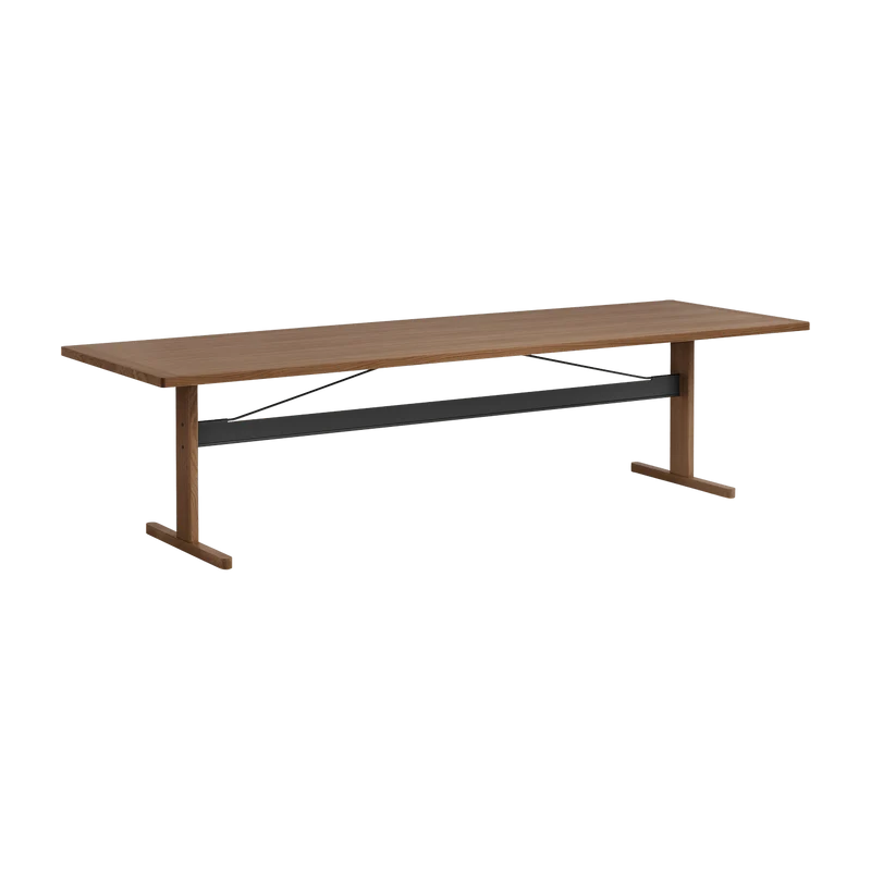 Table à manger rectangulaire en noyer naturel et noir 300 cm Passerelle - Hay