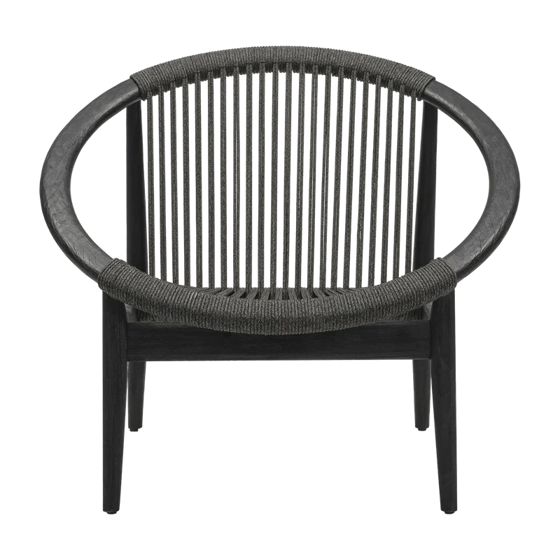 Chaise longue Frida en teck noir avec cordage noir onyx 80 x 91 x 81 cm - Vincent Sheppard