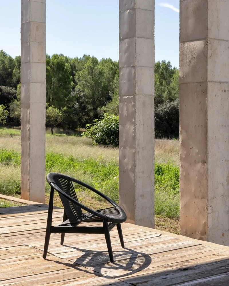 Chaise longue Frida en teck noir avec cordage noir onyx 80 x 91 x 81 cm - Vincent Sheppard