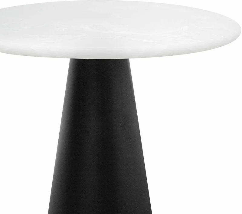 Table d’appoint ronde en acier noire 50 x 60 cm Cone - Versmissen