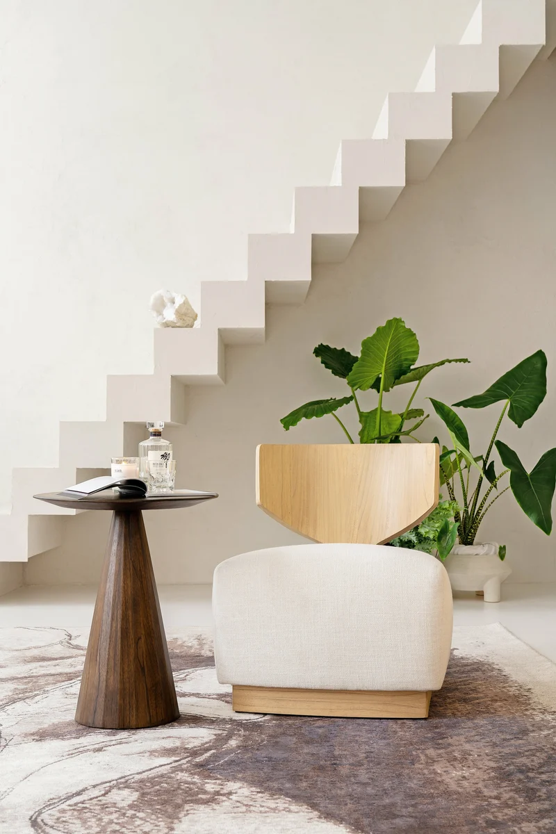 Fauteuil en bois beige Diola - Versmissen