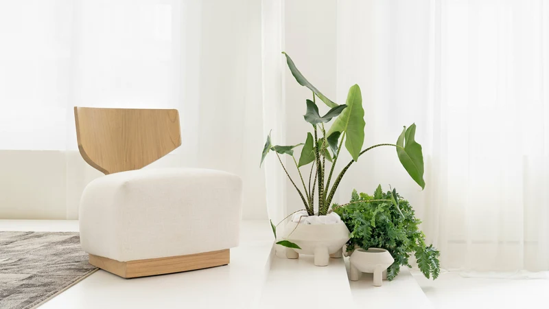Fauteuil en bois beige Diola - Versmissen