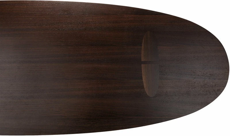 Table à manger ovale en bois marron 350 x 120 cm Durban - Versmissen