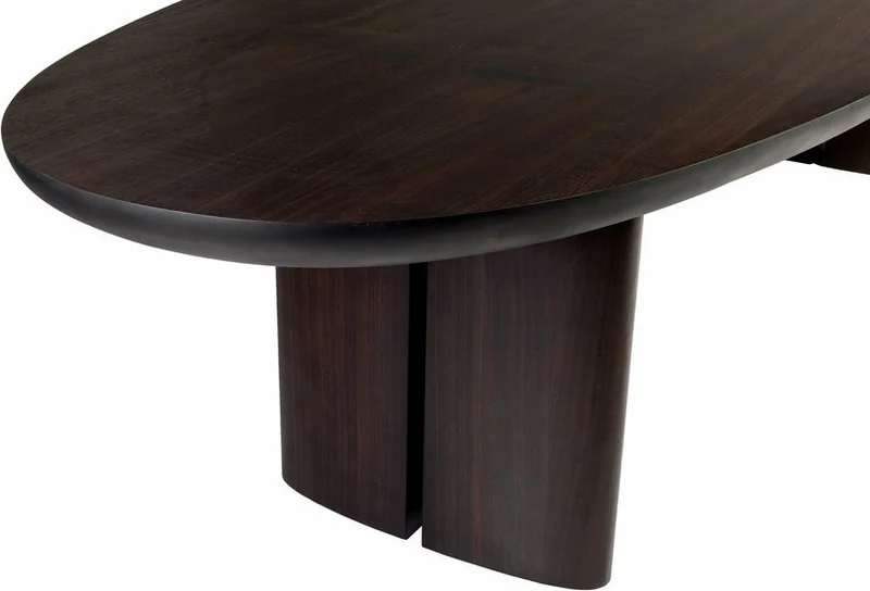 Table à manger ovale en bois marron 350 x 120 cm Durban - Versmissen