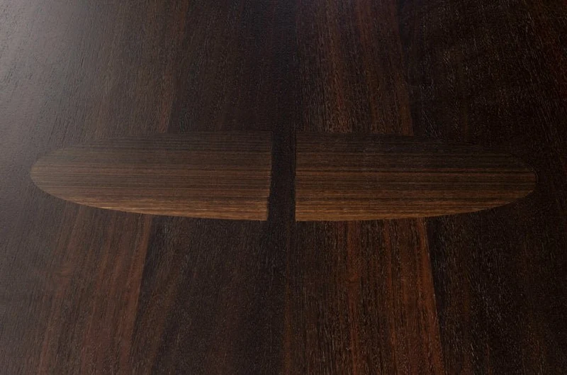 Table à manger ovale en bois marron 350 x 120 cm Durban - Versmissen