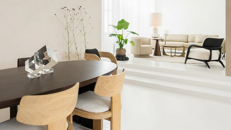 Table à manger ovale en bois marron 350 x 120 cm Durban - Versmissen