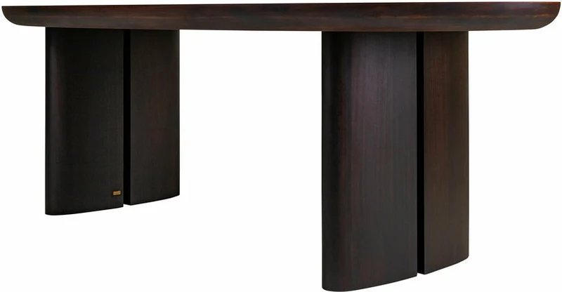 Table à manger ovale en bois marron 230 x 105 cm Durban - Versmissen