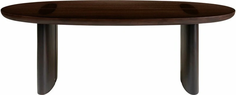 Table à manger ovale en bois marron 230 x 105 cm Durban - Versmissen