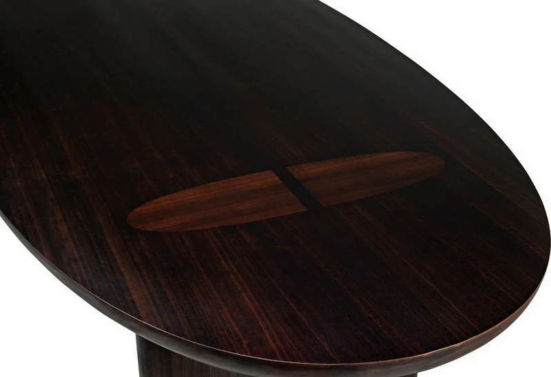Table à manger ovale en bois marron 230 x 105 cm Durban - Versmissen