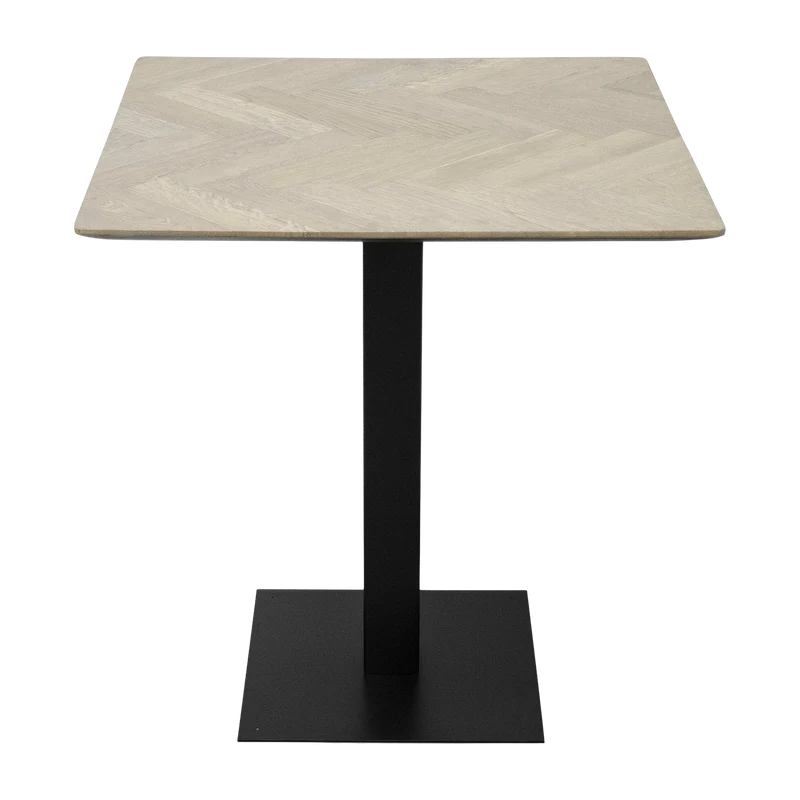 Table à manger carré en acier noire 70 cm Herringbone - Versmissen