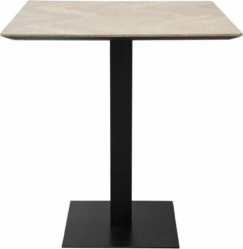 Table à manger carré en acier noire 70 cm Herringbone - Versmissen