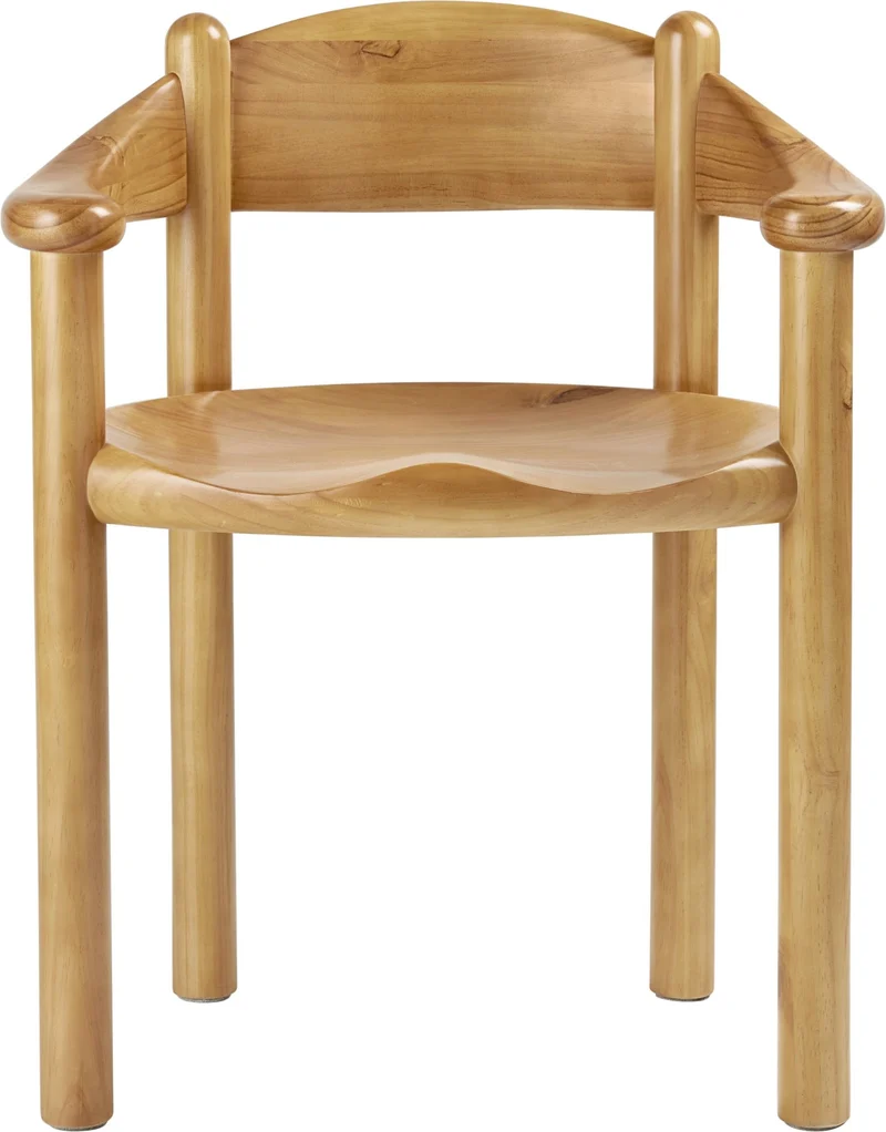 Chaise avec accoudoirs en pin Golden Daumiller - Gubi