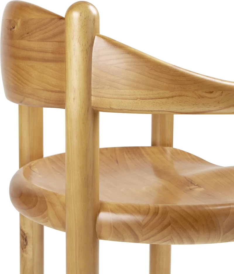Chaise avec accoudoirs en pin Golden Daumiller - Gubi