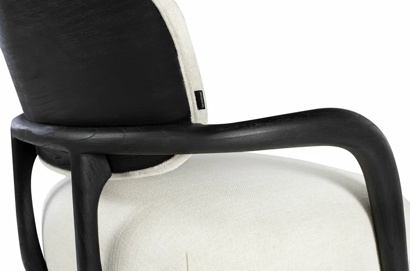 Fauteuil en bois noir Lobi - Versmissen