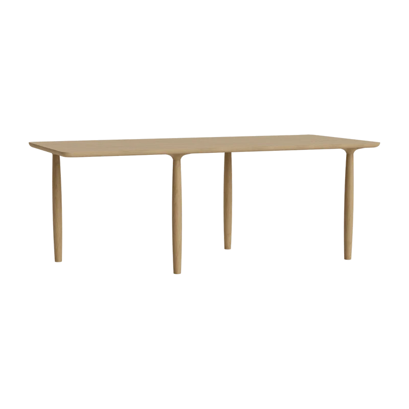 Table à dîner en chêne naturel 95 x 200cm Oku - NORR11