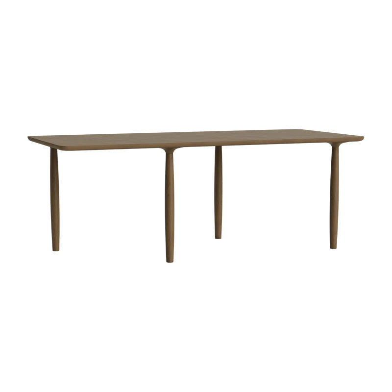 Table à dîner en chêne fumé clair 95 x 200 cm Oku - NORR11