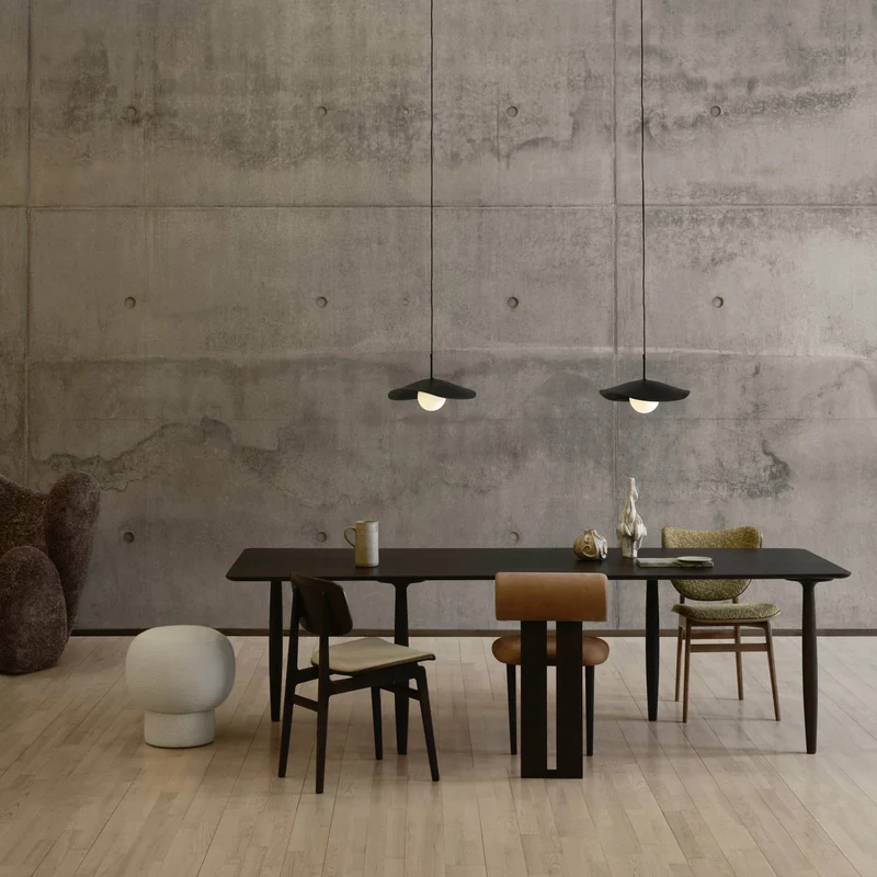 Table à dîner en chêne noir 95 x 250 cm Oku - NORR11