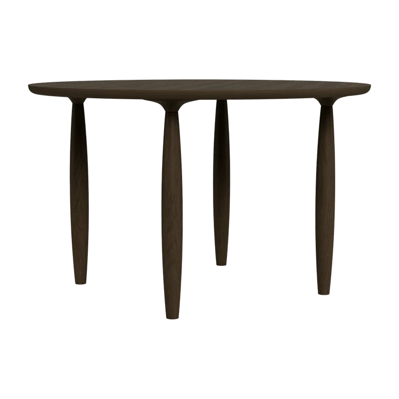 Table à dîner ronde en chêne fumé 120 cm Oku - NORR11
