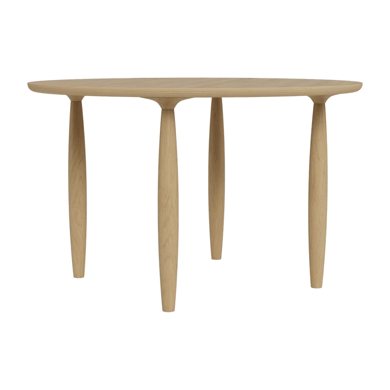 Table à dîner ronde en chêne naturel 120 cm Oku - NORR11