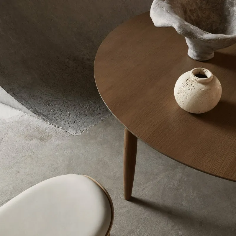 Table à dîner ronde en chêne fumé clair 120 cm Oku - NORR11