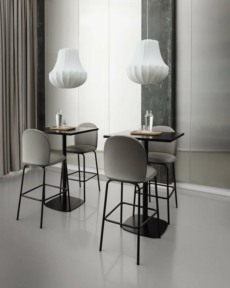Chaise de bar en cuir sable 65 cm Ace - Normann Copenhagen