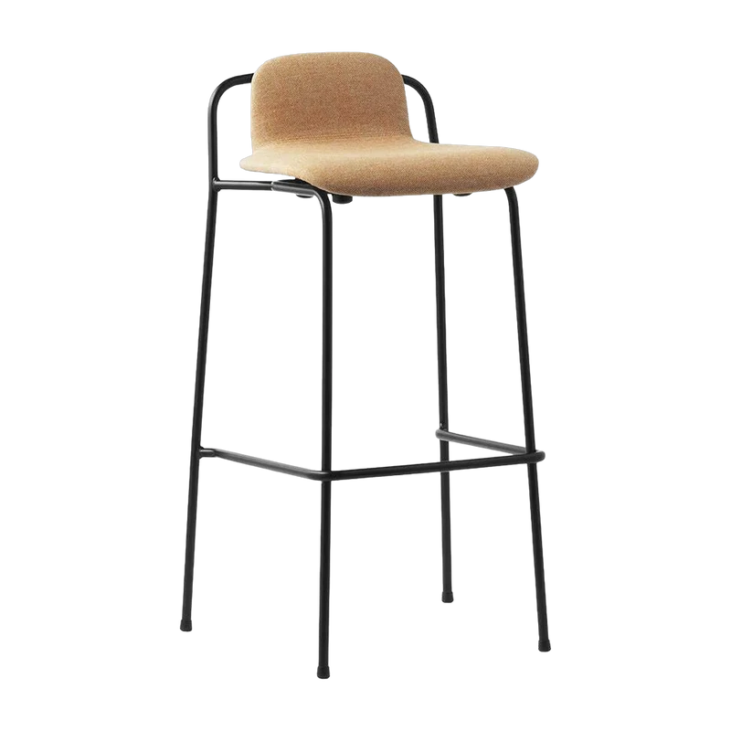 Tabouret de bar Studio 75 Cm Full Upholstery Black Steel - Normann Copenhagen