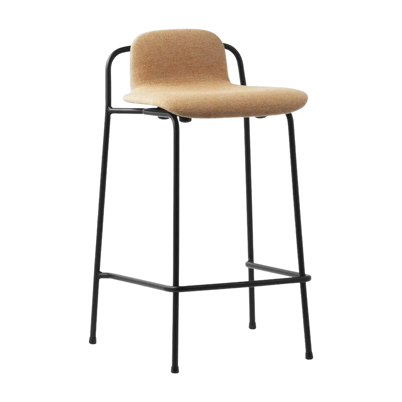 Tabouret de bar Studio 65 Cm Full Upholstery Black Steel - Normann Copenhagen