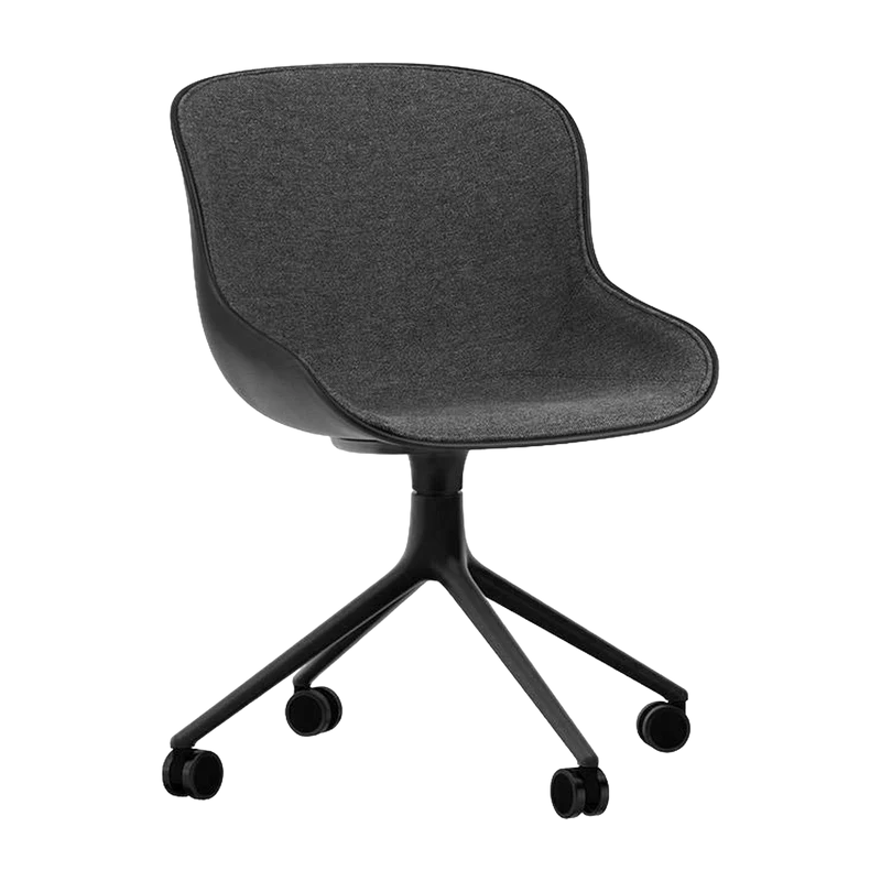 Chaise pivotante 4W Front Uph. Black Alu Hyg - Normann Copenhagen