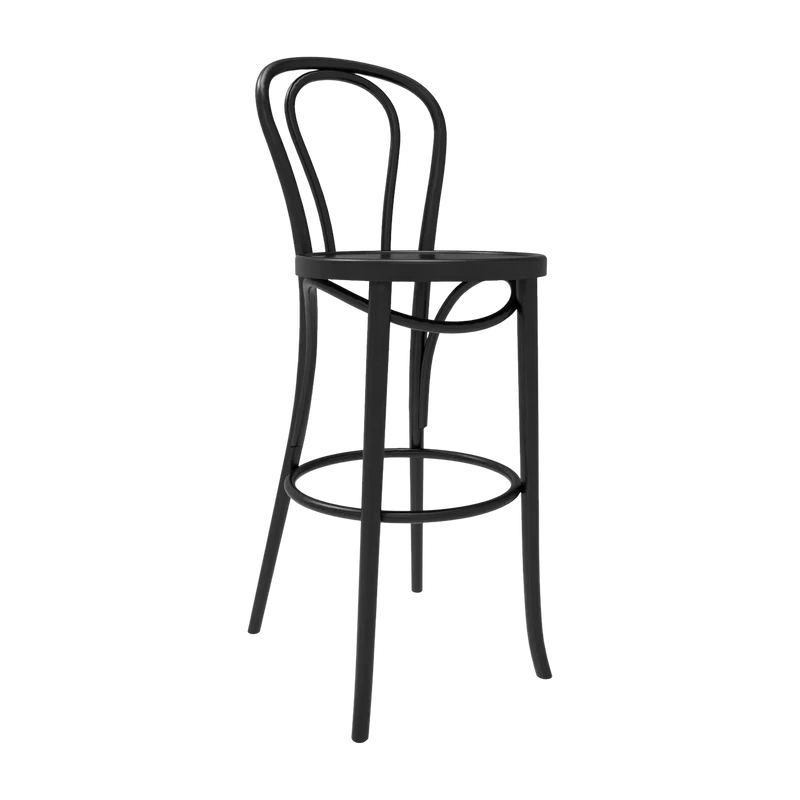Chaise de bar en bois noir N°18 réédition 1876 - Wiener GTV Design