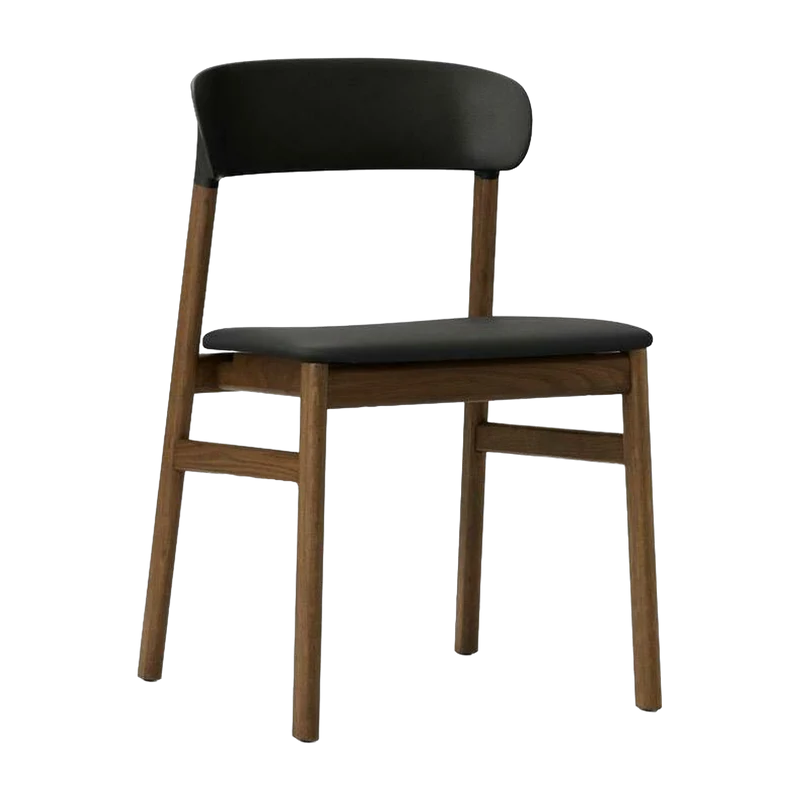 Chaise en chêne teinté et cuir noir Herit Spectrum Leather noir - Normann Copenhagen