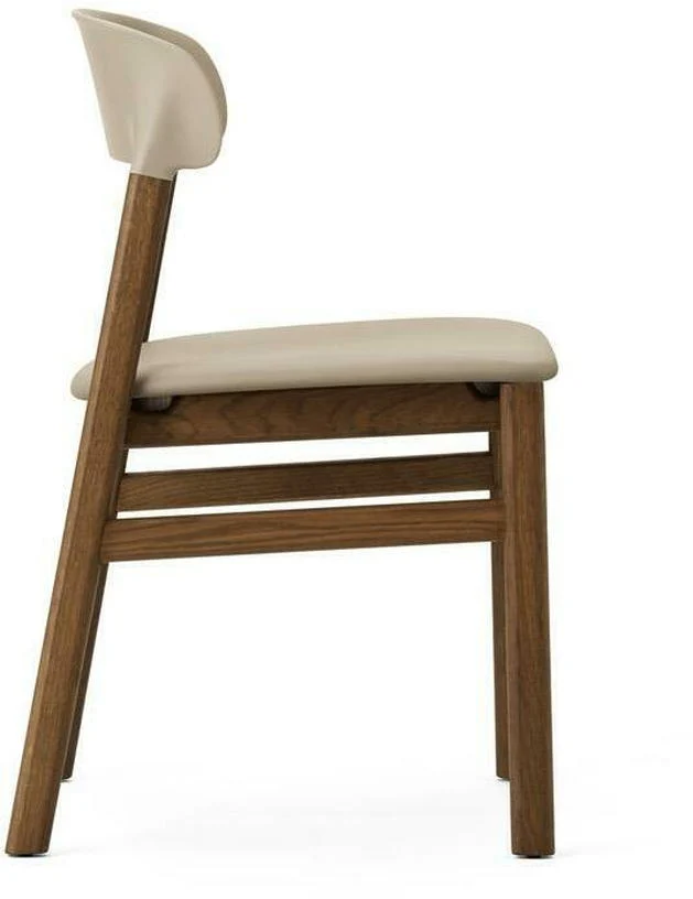 Chaise en chêne teinté et cuir sable Herit Spectrum Leather Sand - Normann Copenhagen