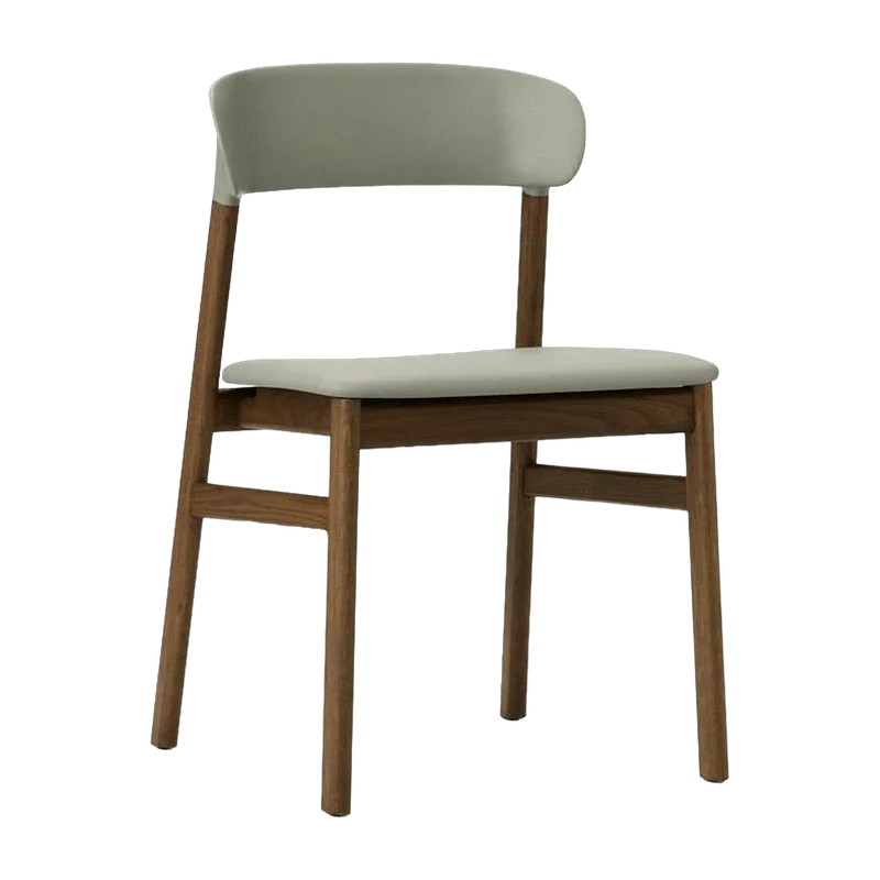 Chaise en chêne teinté et cuir vert Herit Spectrum Leather Dusty vert - Normann Copenhagen
