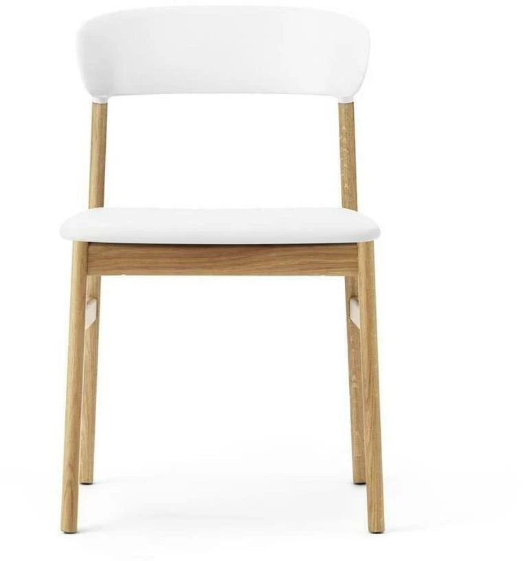 Chaise en chêne et cuir blanc Herit Spectrum Leather blanc - Normann Copenhagen