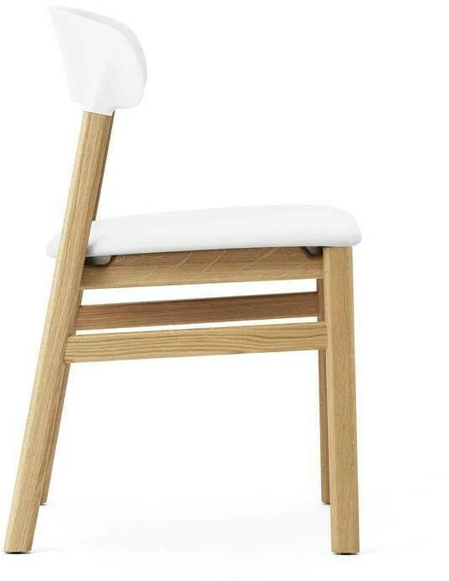 Chaise en chêne et cuir blanc Herit Spectrum Leather blanc - Normann Copenhagen