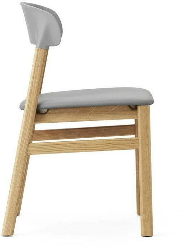 Chaise en chêne et cuir gris Herit Spectrum Leather Grey - Normann Copenhagen