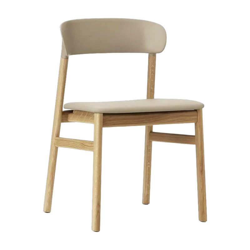 Chaise en chêne et cuir sable Herit Spectrum Leather Sand - Normann Copenhagen