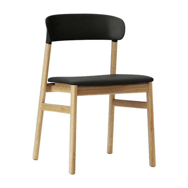 Chaise en chêne et cuir noir Herit Spectrum Leather noir - Normann Copenhagen